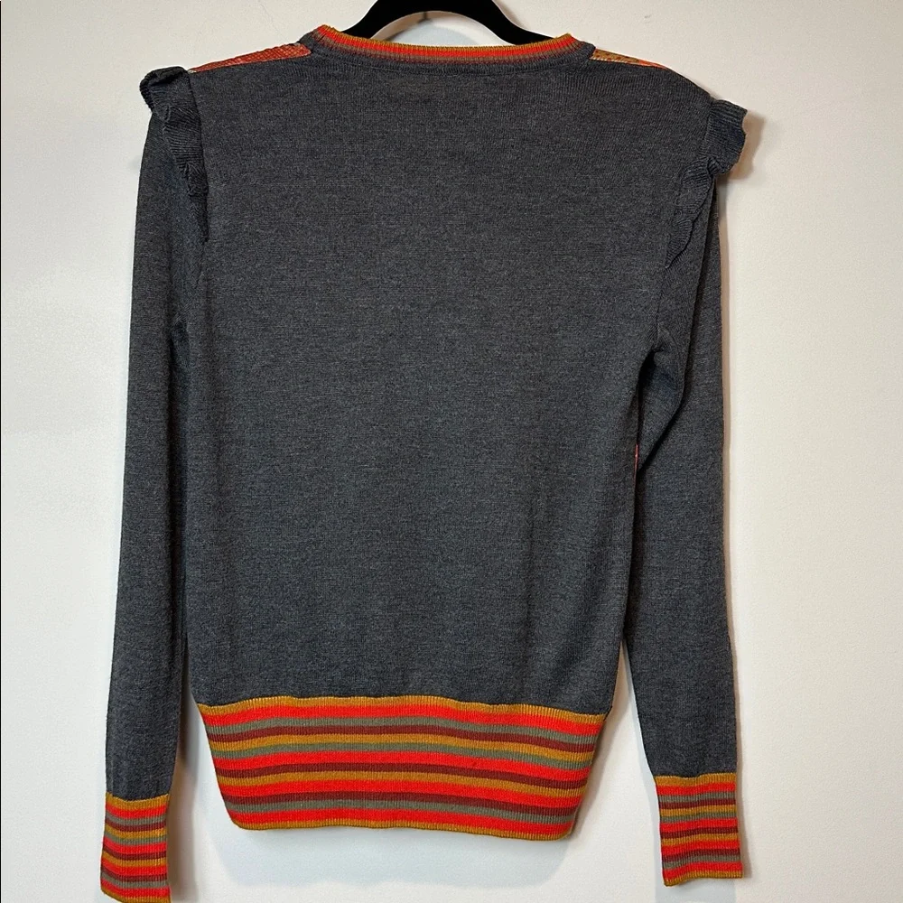 BL^NK London Patchwork Statement Top Anthropologie Style Lightweight Size Small - Picture 3 of 7